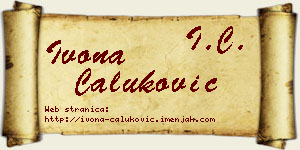 Ivona Čaluković vizit kartica